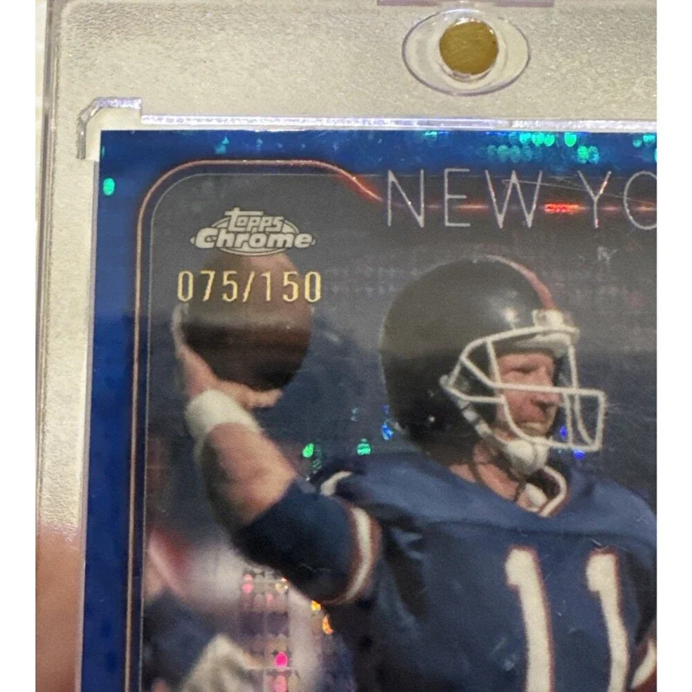 2024 Topps Chrome #140 Phil Simms Blue Sonar Refractor #/150